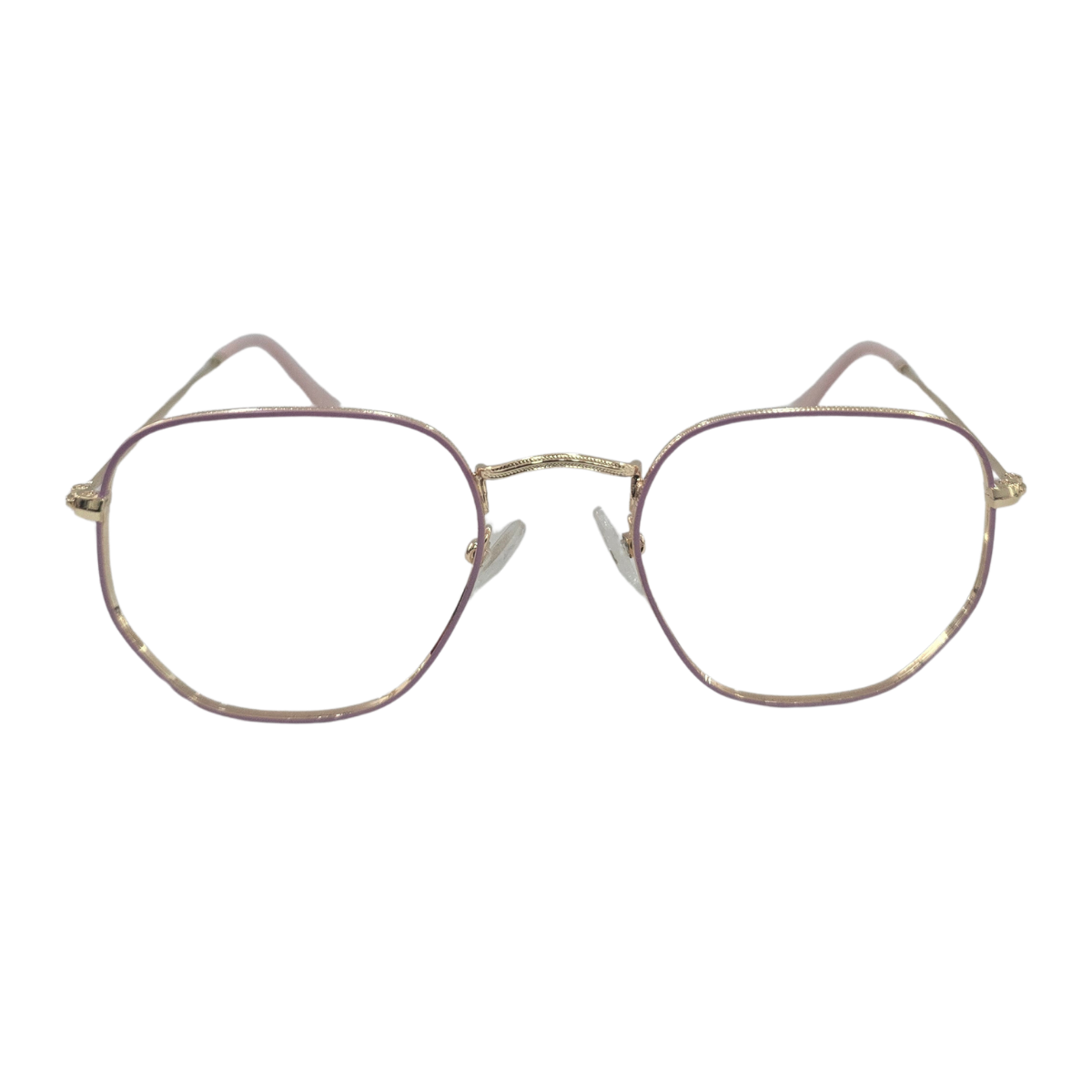 Armação de Grau Geométrica em Metal com Detalhe Malva