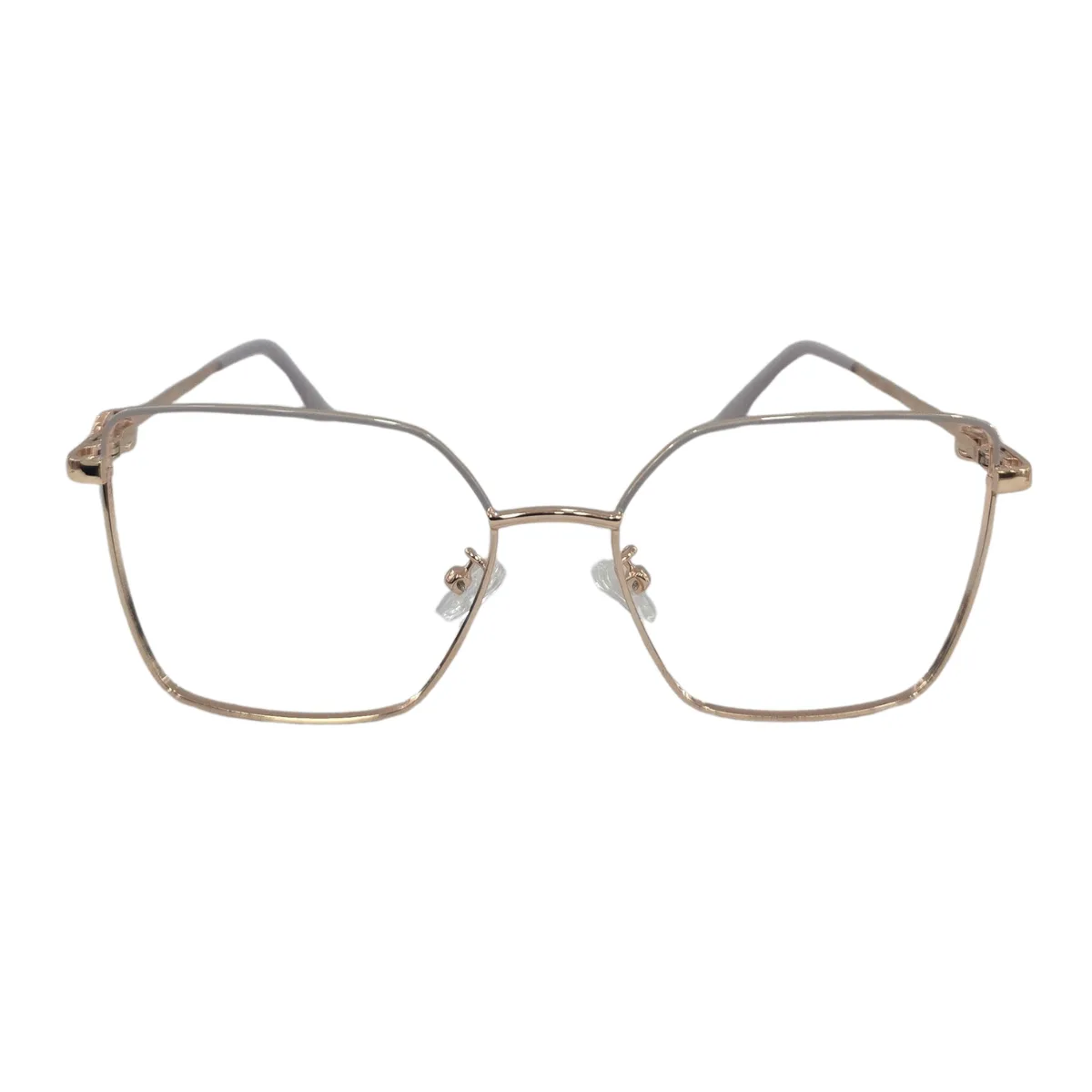 Armação de Grau Quadrada RITZ Metal Branco Gold