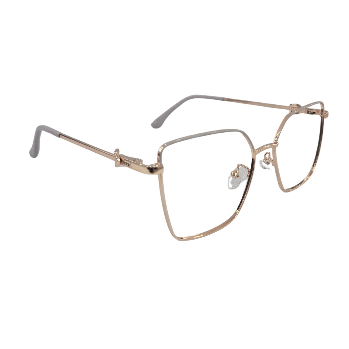 Armação de Grau Quadrada RITZ Metal Branco Gold