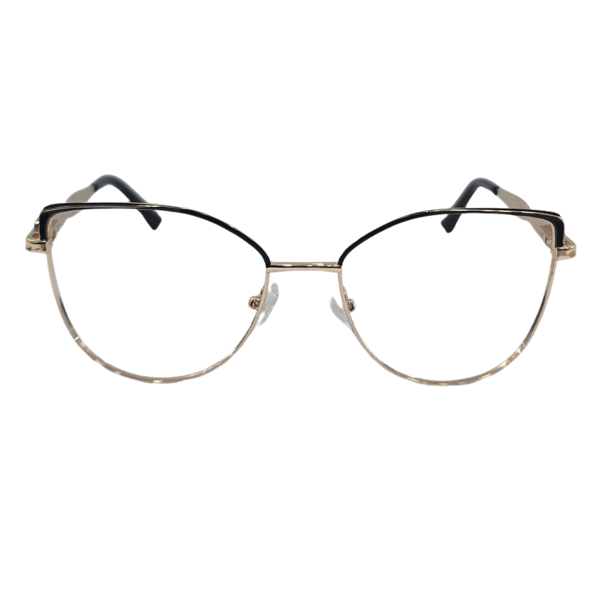 Armação de Grau Gatinho Metal Dourada e Preta