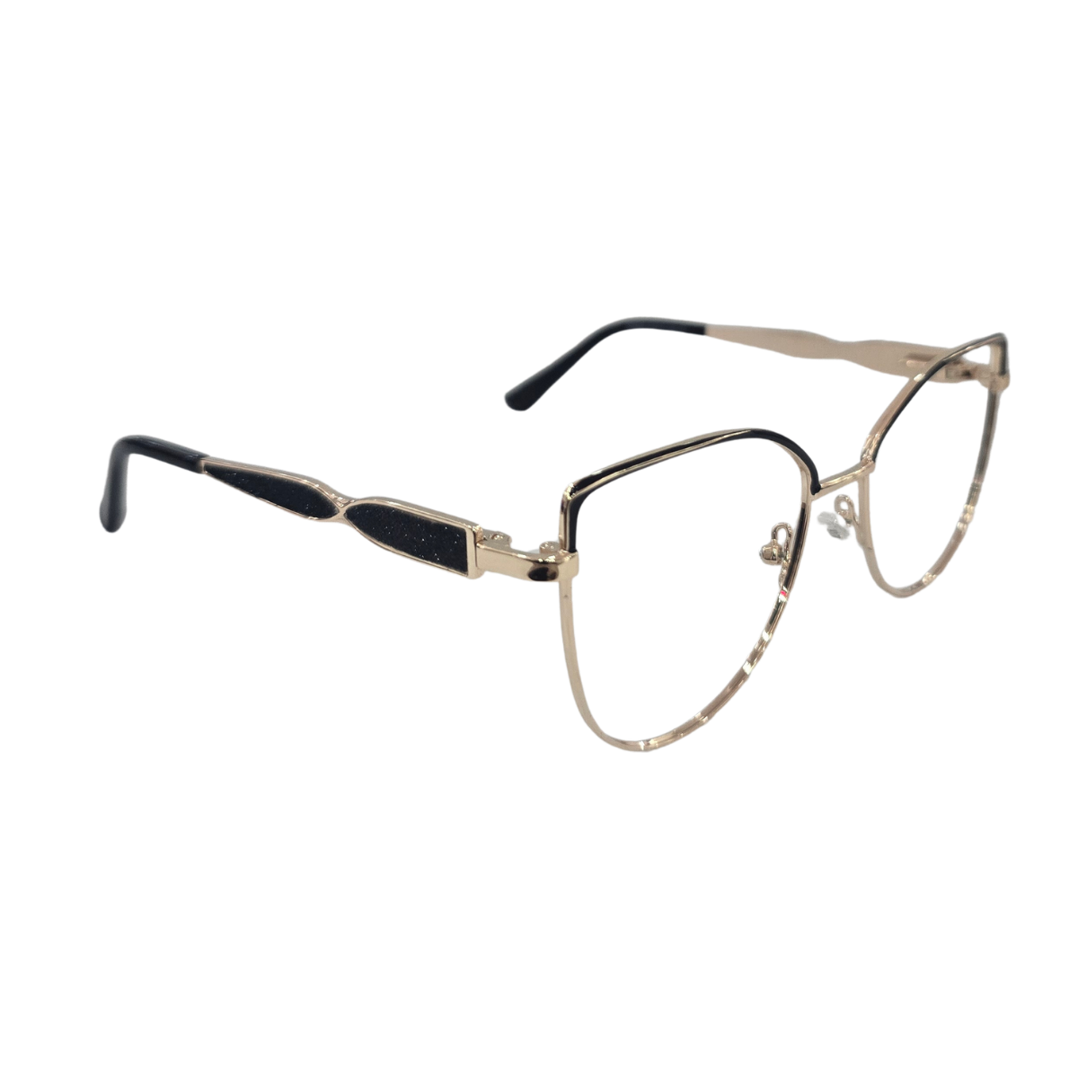 Armação de Grau Gatinho Metal Dourada e Preta