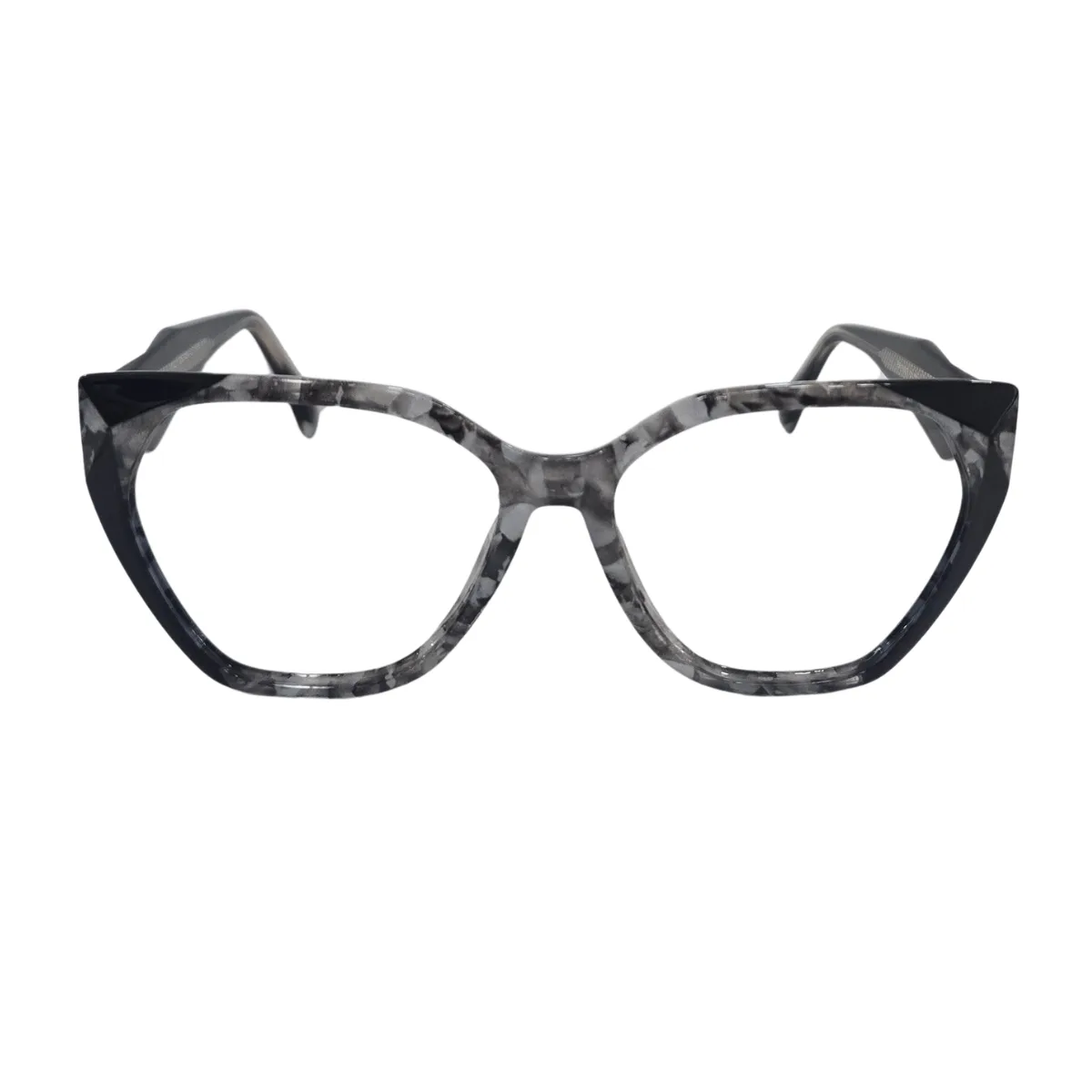 Armação de Grau Gatinho Geométrica RITZ Acetato Marmorizado Cinza