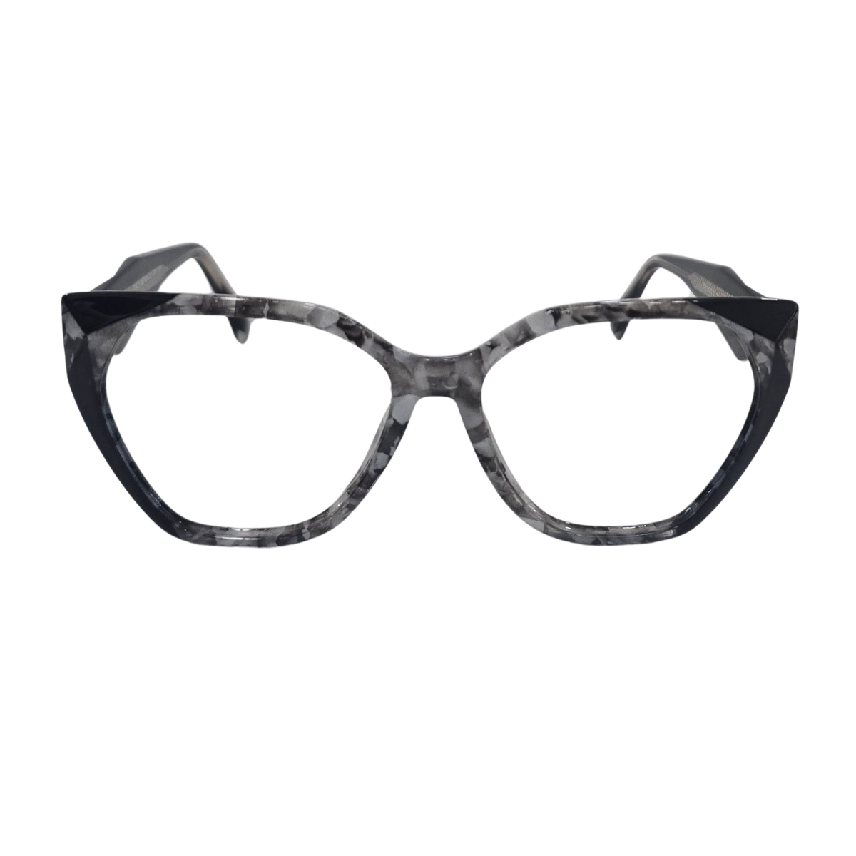 Armação de Grau Gatinho Geométrica RITZ Acetato Marmorizado Cinza