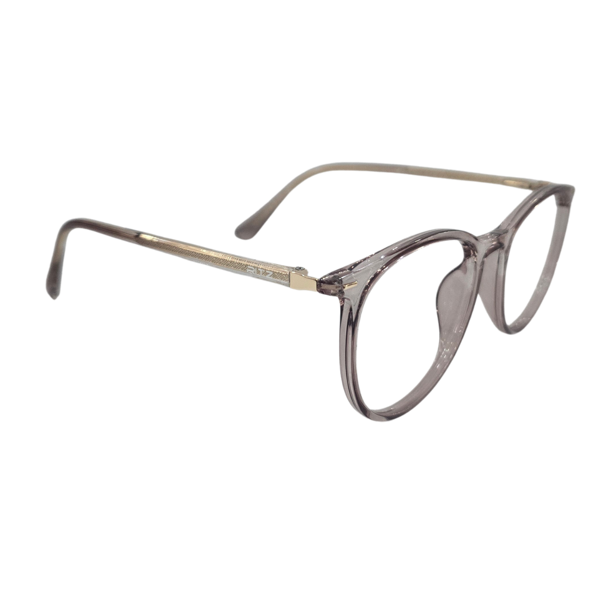 Armação de Grau Redonda RITZ Acetato Translúcido Marrom Fume