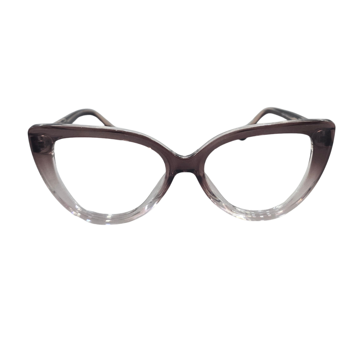 Armação de Grau Gatinho RITZ Acetato Degradê Marrom e Cristal