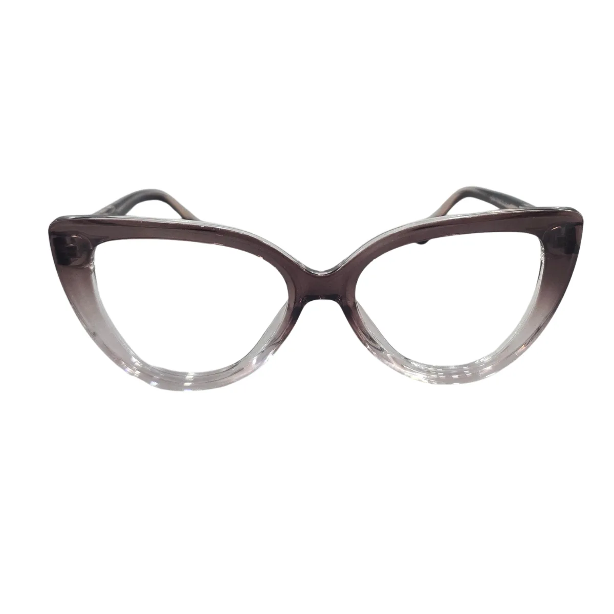 Armação de Grau Gatinho RITZ Acetato Degradê Marrom e Cristal