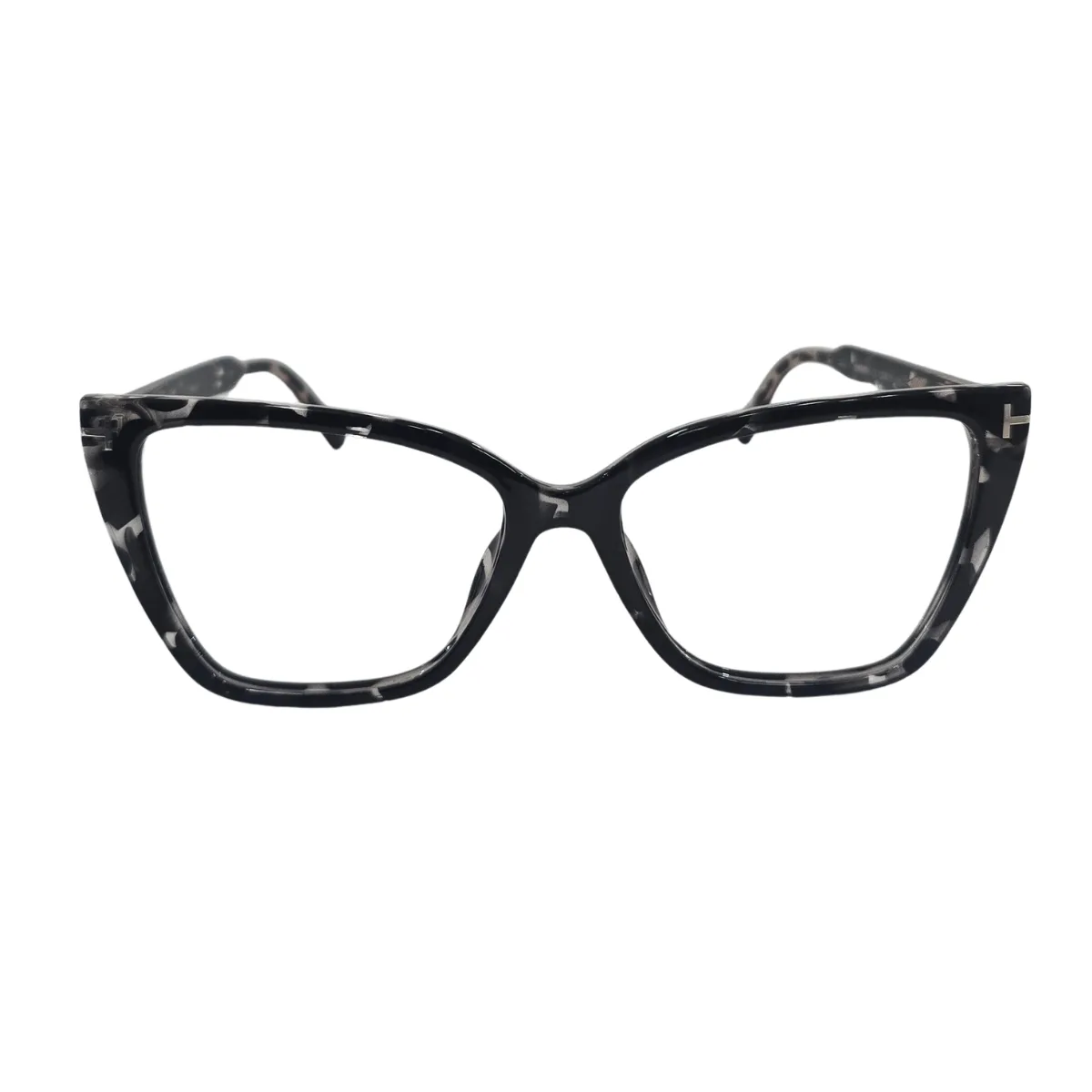 Armação de Grau Gatinho RITZ Acetato Marmorizado Preto e Cinza