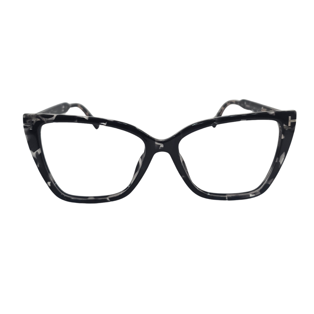 Armação de Grau Gatinho RITZ Acetato Marmorizado Preto e Cinza