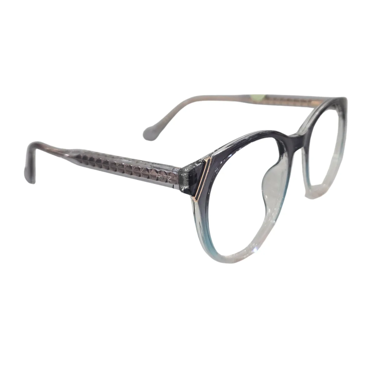 Armação de Grau Redonda RITZ Acetato Degradê Verde e Translúcido