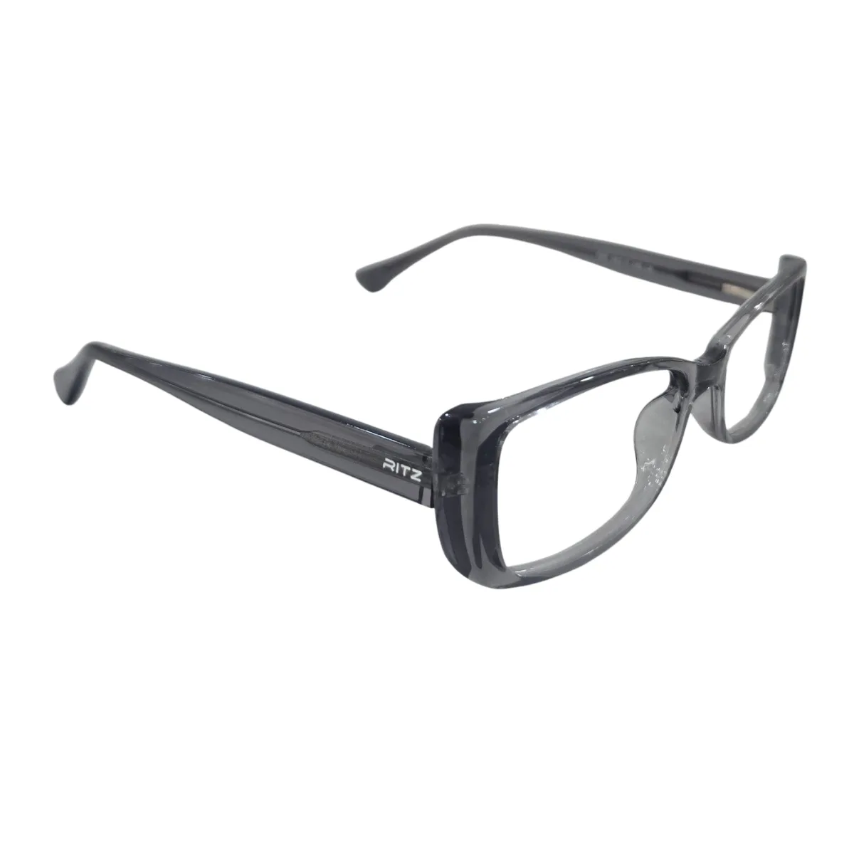 Armação de Grau Retangular RITZ Acetato Translúcido Cinza