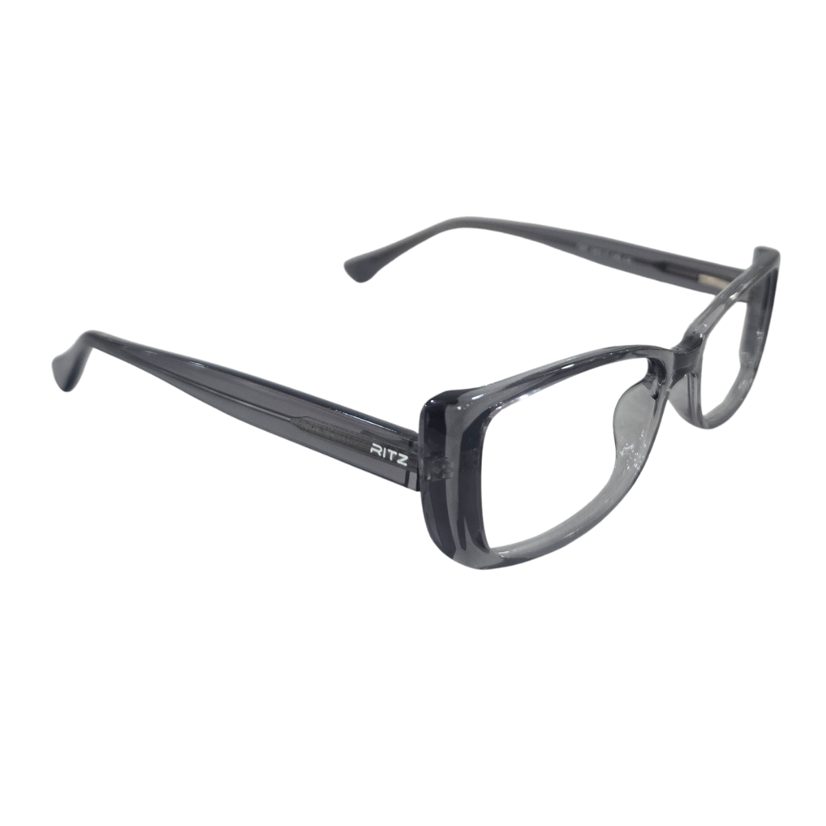 Armação de Grau Retangular RITZ Acetato Translúcido Cinza