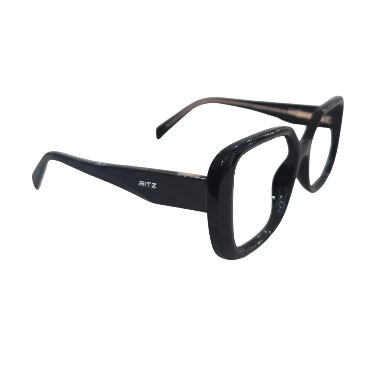 Armação de Grau Quadrada RITZ Acetato Preto Bold