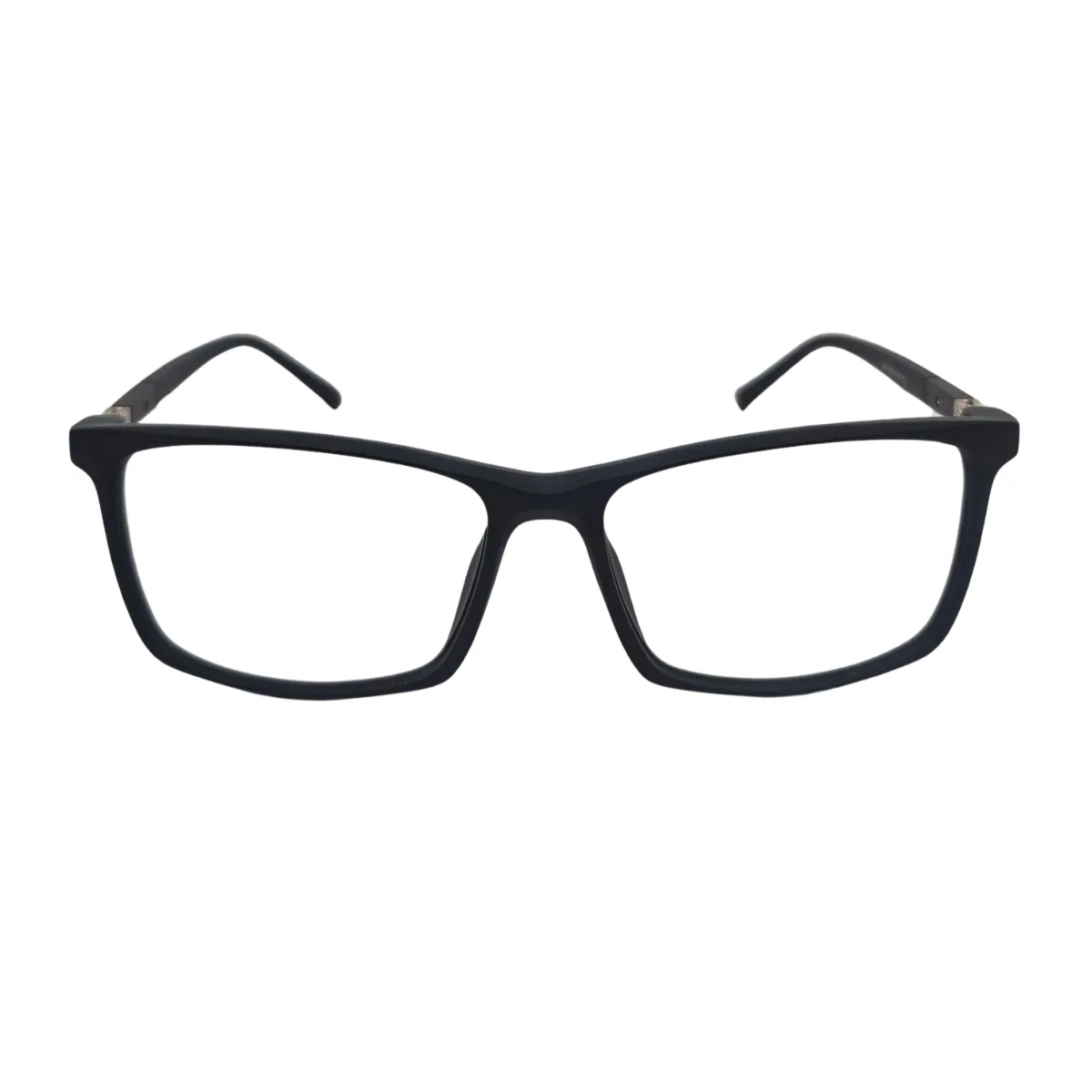 Armação de Grau Retangular Masculina TR90 Preta Fosca