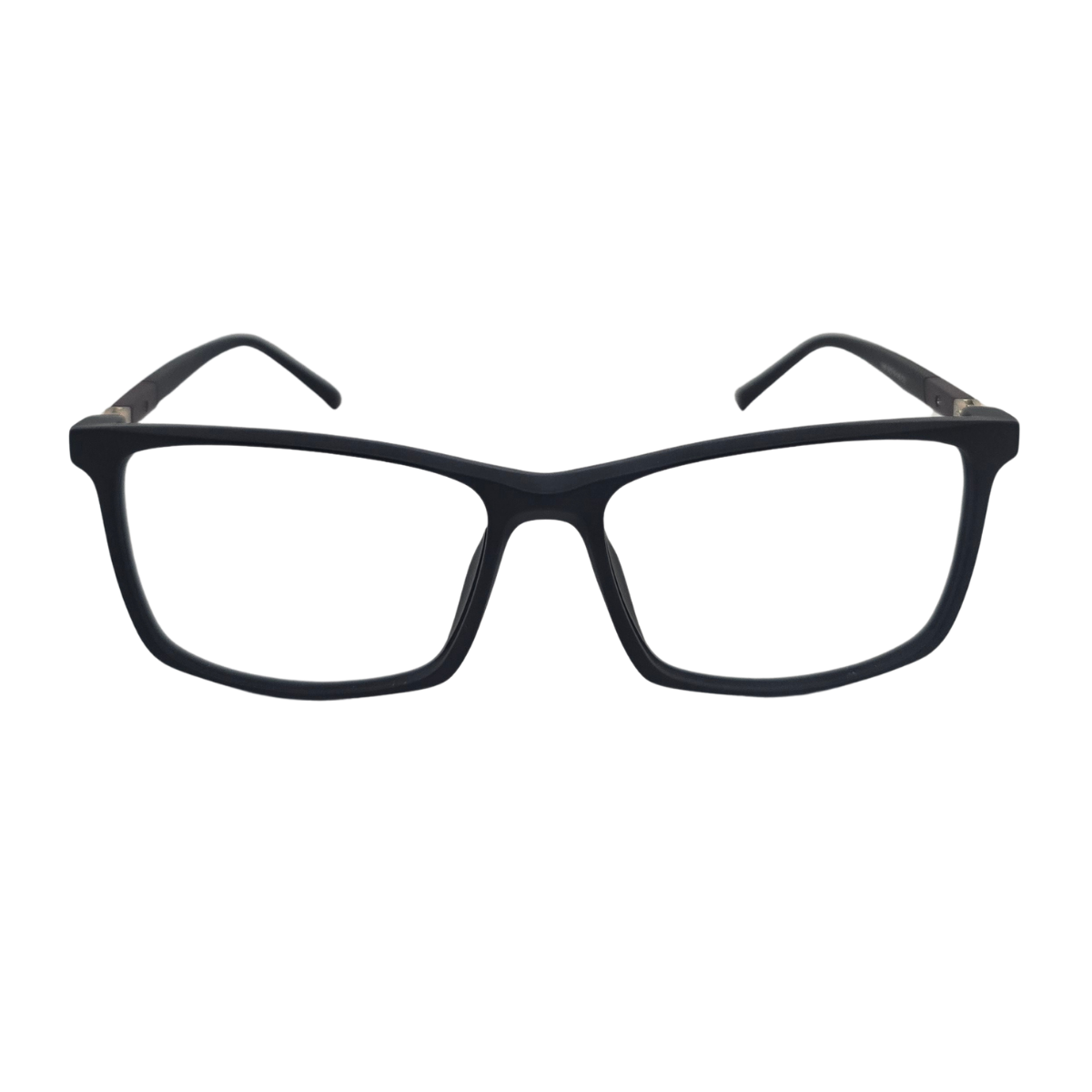 Armação de Grau Retangular Masculina TR90 Preta Fosca