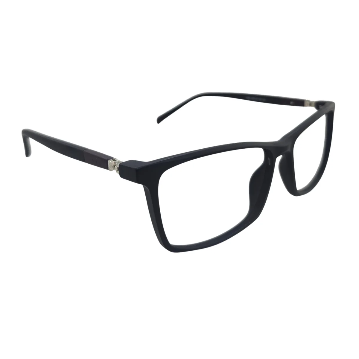 Armação de Grau Retangular Masculina TR90 Preta Fosca