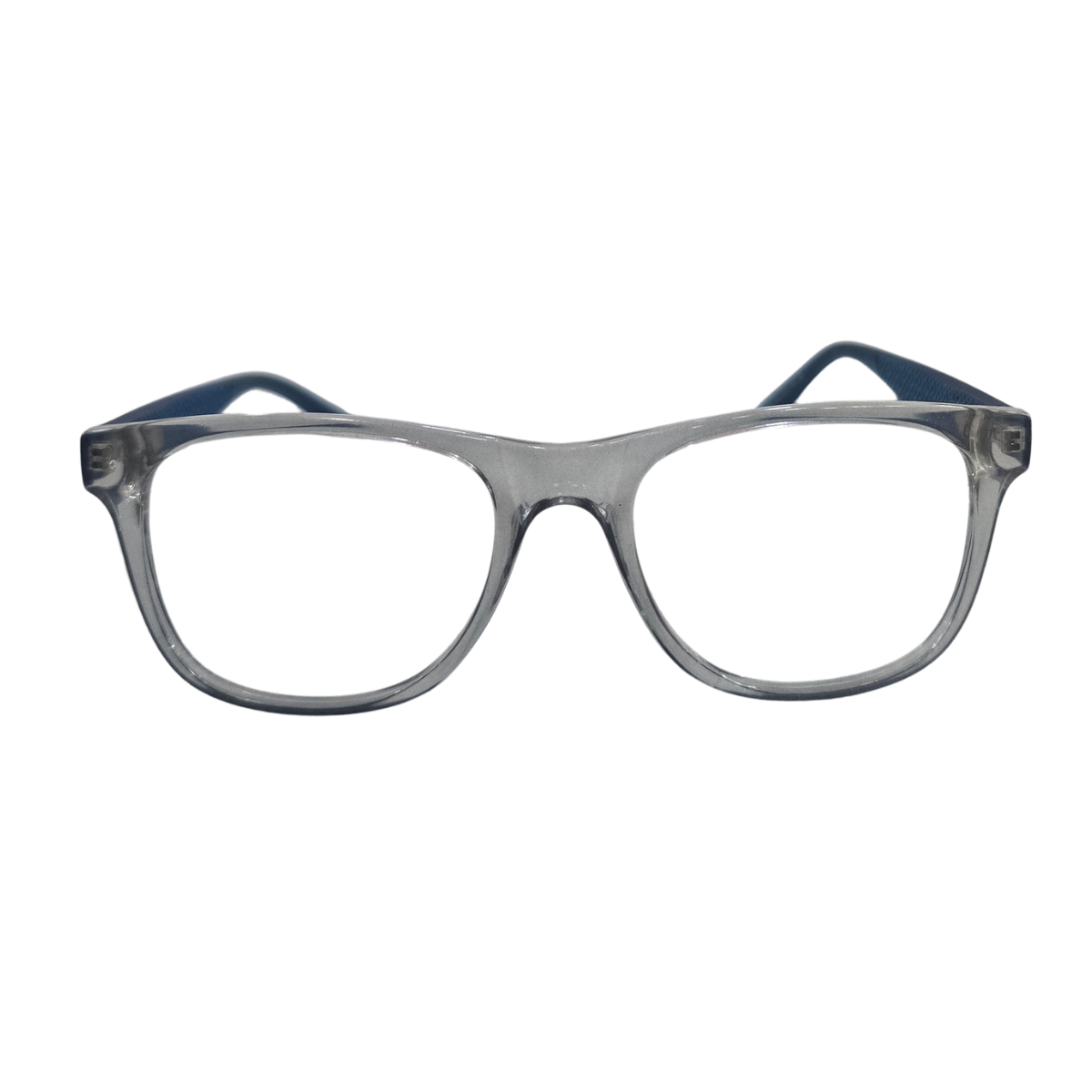 Armação de Grau Retangular RITZ Cinza Translúcido e Azul
