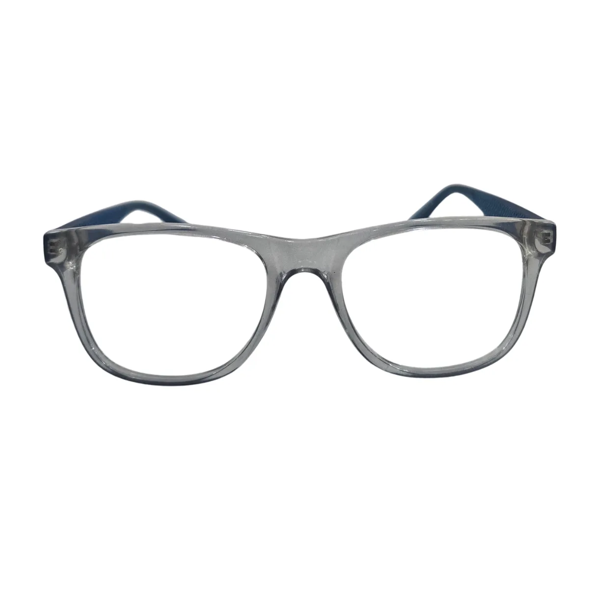 Armação de Grau Retangular RITZ Cinza Translúcido e Azul