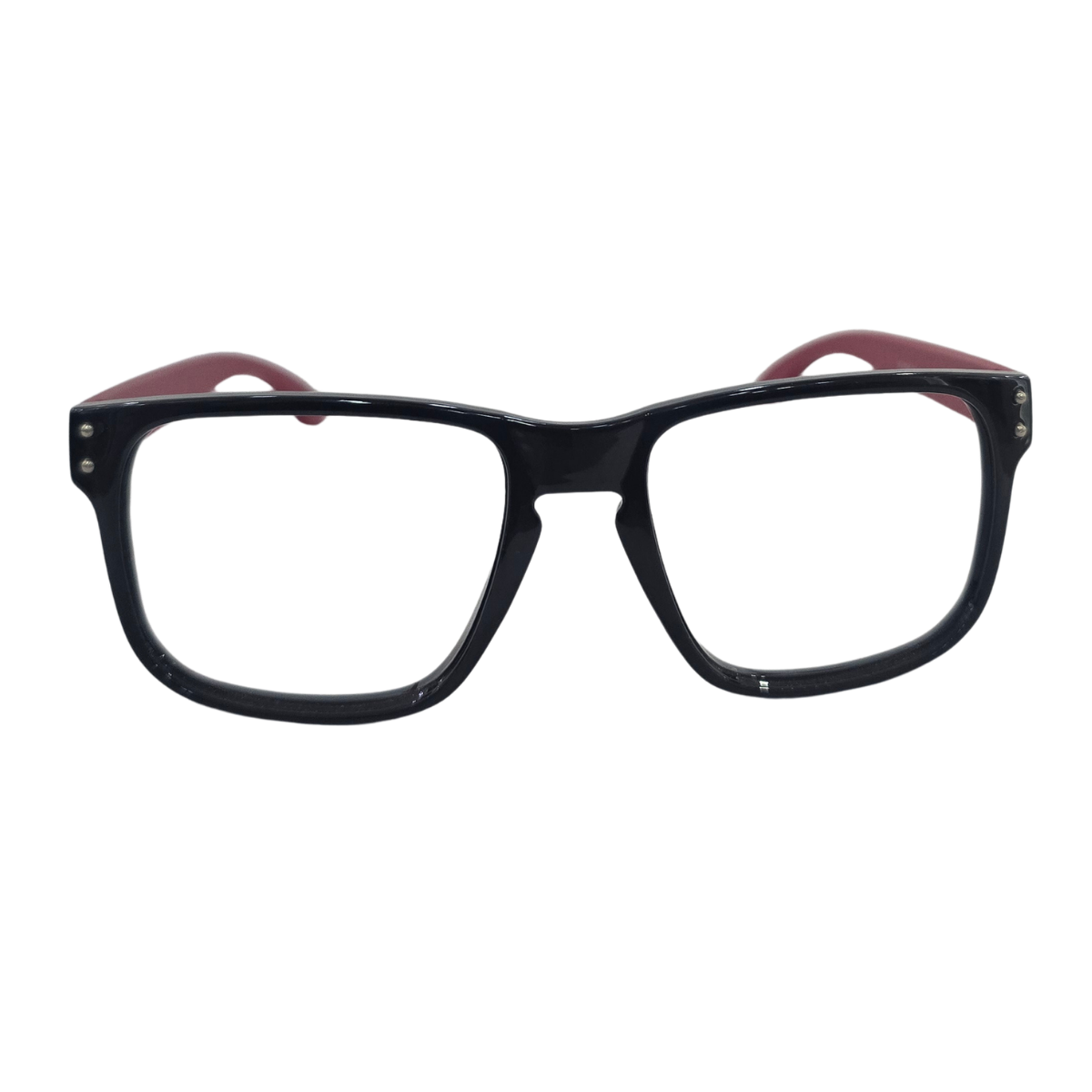 Armação de Grau Retangular RITZ Preta e Haste Vermelha