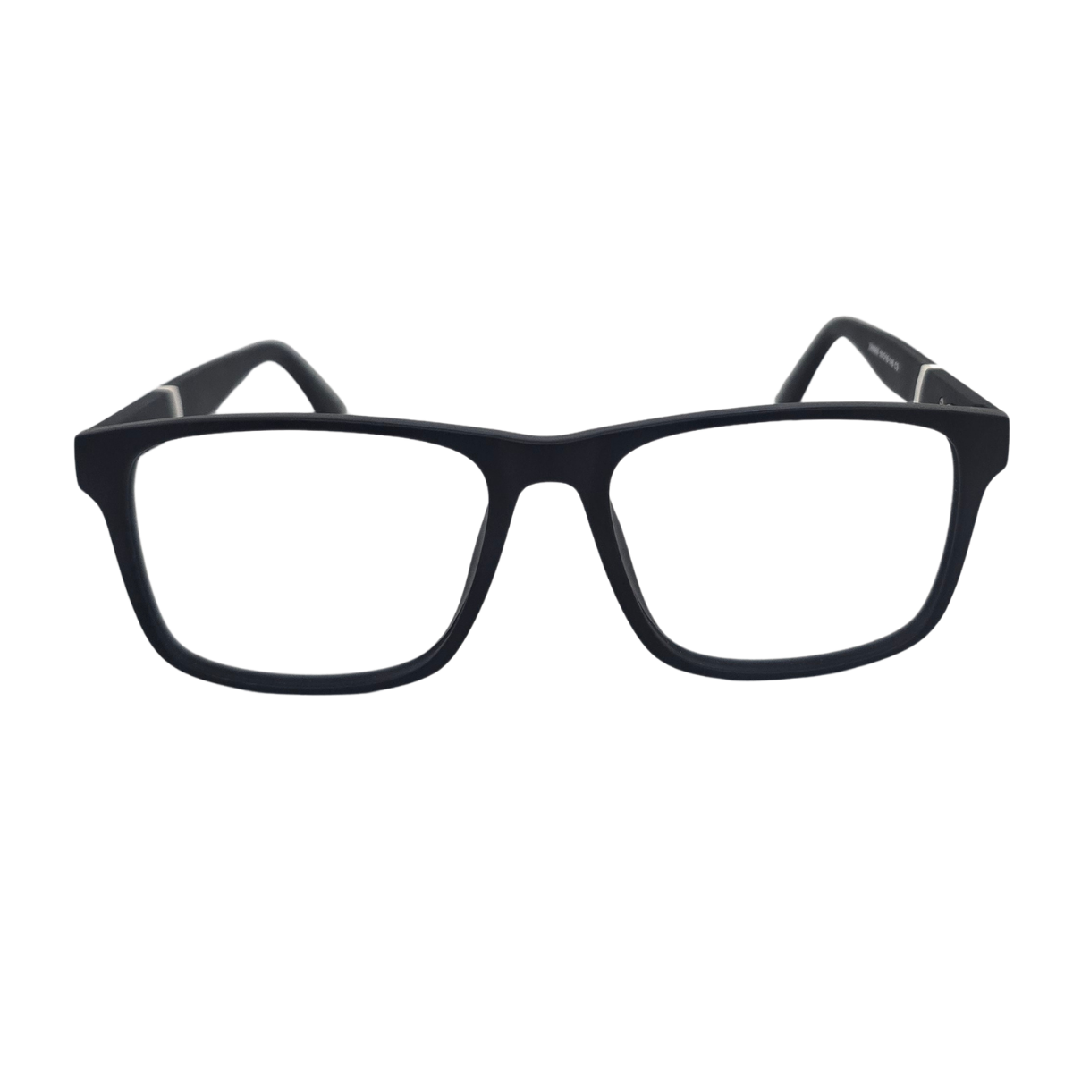 Armação de Grau Retangular Masculina RITZ Preta Fosca com Detalhe