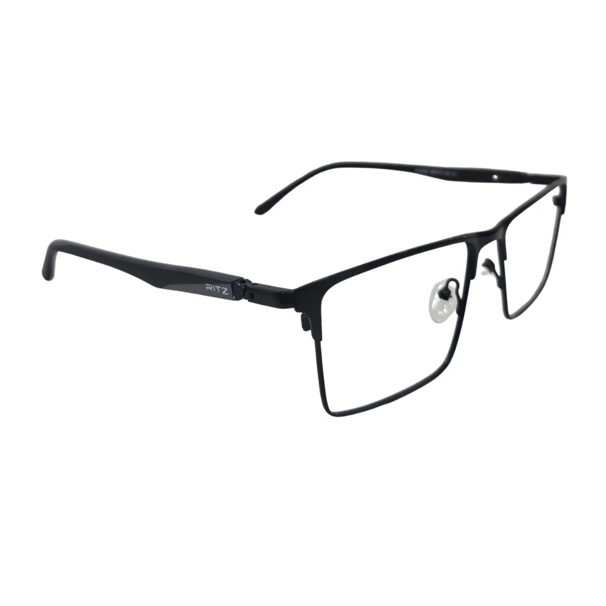 Armação de Grau Retangular Masculina RITZ Metal Preta