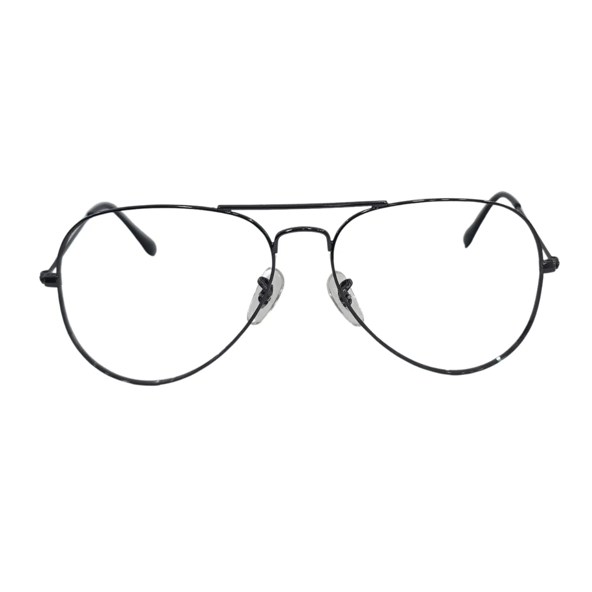 Armação de Grau Aviador Masculina Metal Prata