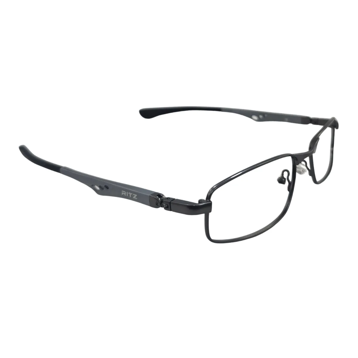 Armação de Grau Retangular Masculina RITZ Metal Chumbo