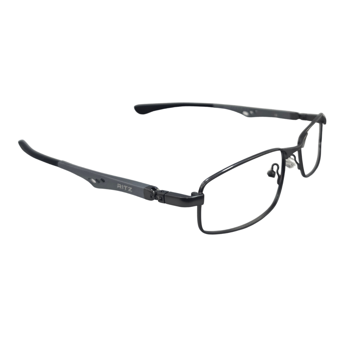 Armação de Grau Retangular Masculina RITZ Metal Chumbo