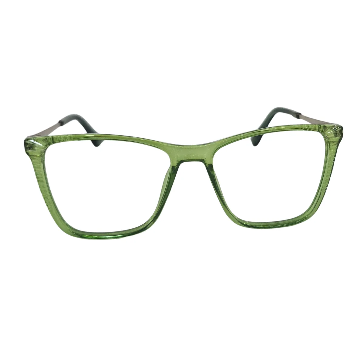 Armação de Grau Retangular RITZ Translúcida Verde Texturizada