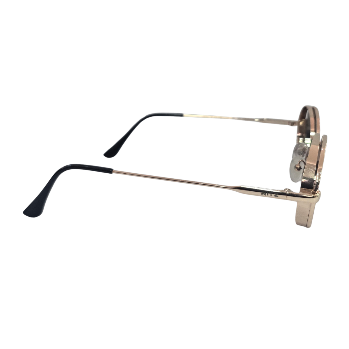 Óculos de Sol Redondo Feminino RITZ Metal Dourado Retrô