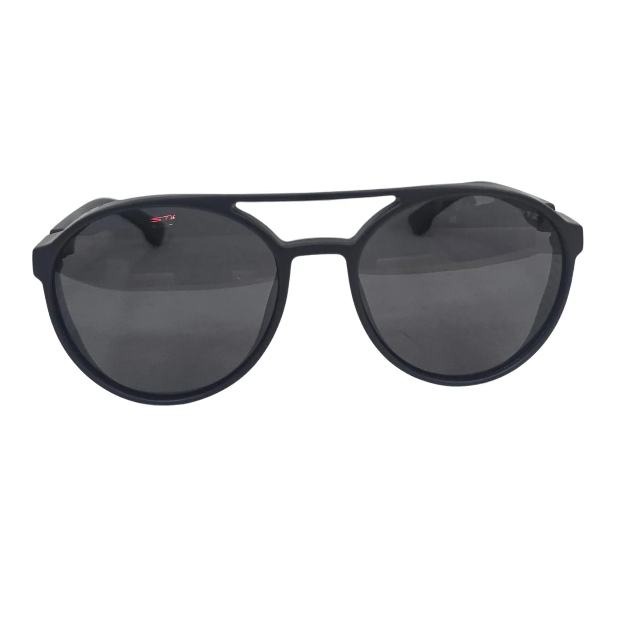 Óculos de Sol Masculino RITZ Preto Fosco com Aba Lateral Perfurada