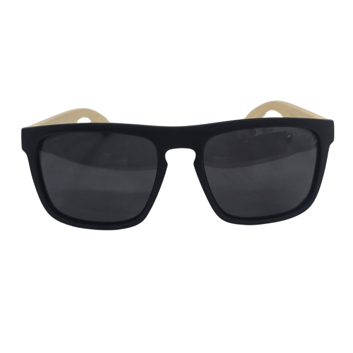 : Óculos de Sol Masculino RITZ Preto Fosco com Haste de Bambu