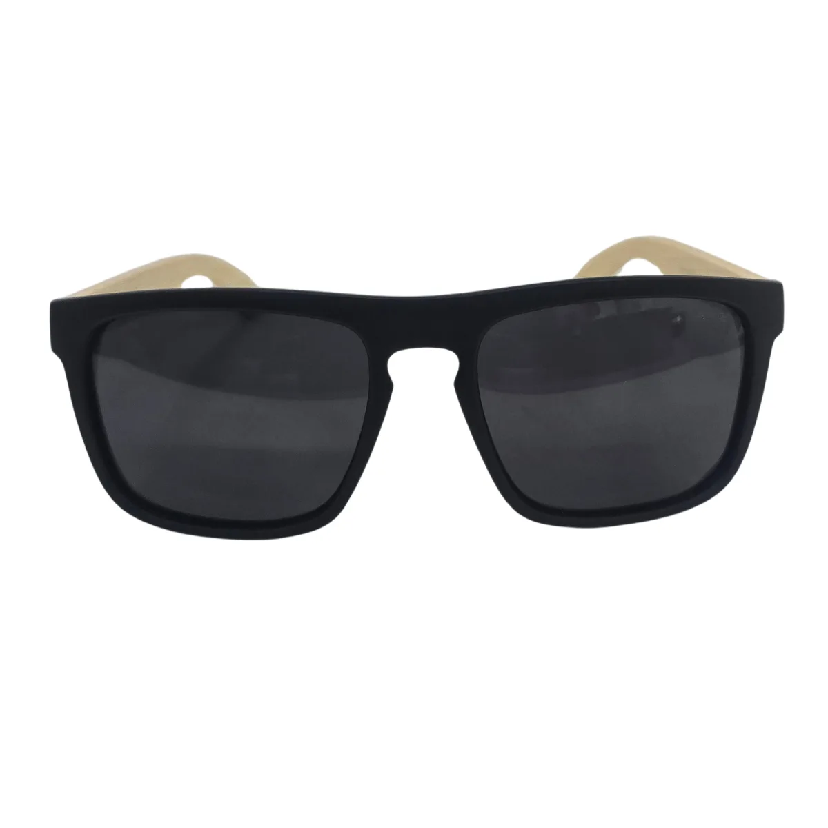 : Óculos de Sol Masculino RITZ Preto Fosco com Haste de Bambu