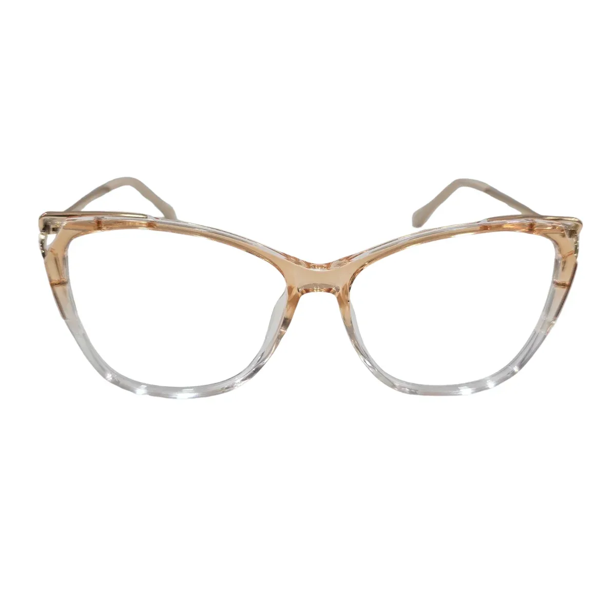 Armação de Grau Feminina RITZ Gatinho Champagne Translúcida