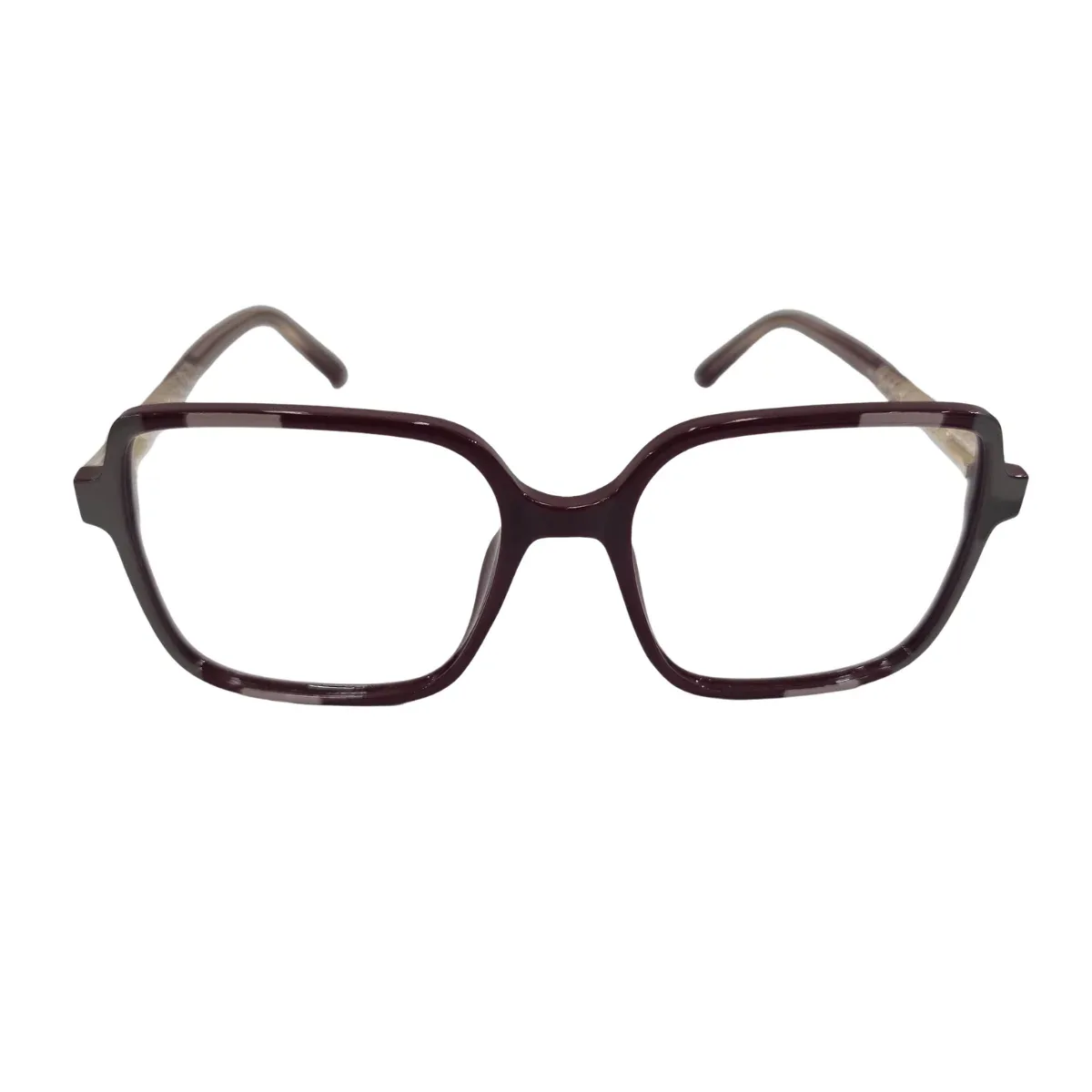 Armação de Grau Unissex RITZ Quadrada Vinho Translúcida