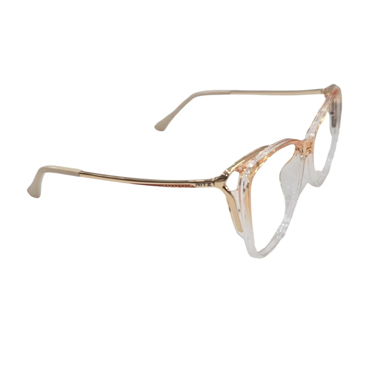 Armação de Grau Feminina RITZ Gatinho Champagne Translúcida