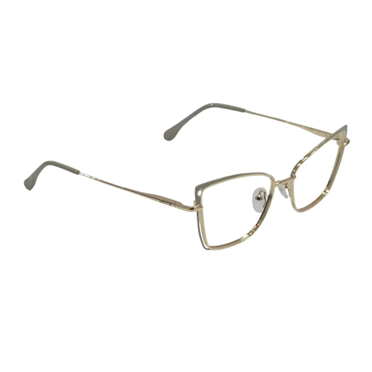 Armação de Grau Feminina RITZ Gatinho Metálica Dourada